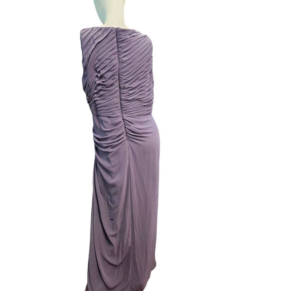 Alex Evenings Purple Chiffon Pleat Maxi Gown Size 16 New With Tags Formal Prom W - Picture 5 of 9